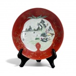 Prato oriental medindo 20 de diâmetro