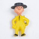 Antigo boneco Bardahl Zé dos Anéis Presos. Nuca com discreto rachado. 7 cm alt