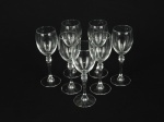 France LUMINARC - Conjunto de 7 taças para licor translucida e com astes aneladas. 13,5x4,5 cm diam.