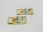 Duas cédula de 1.000 cruzeiros reais "Anísio Teixeira"