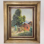 QUADRO - Linda OST, representando paisagem. Med. 35x27 cm e 54x46 cm.