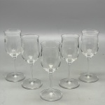 DEMI CRISTAL - Lote de 5 taças de licor. Med. 13 cm.