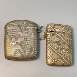 PRATA DE LEI - Lote de 2 porta fósforos em prata de lei.