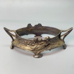 PEWTER - WMF - Antiga base Art Noveau, representando dama deitada. Miniatura.