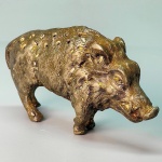 PRATA DE LEI - Paliteiro em prata portuguesa com contraste Javali. Med. 5x9,5 cm e peso 110 grs.