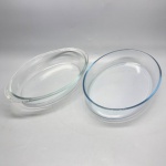 DIVERSOS - Lote de 2 travessas refratárias, ovais.