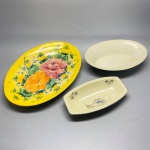 PORCELANA - Lote de 3 travessas em porcelana, modelos e fabricantes diferentes. Sendo a menor ROSENTHAL. Marcas do tempo e de uso.