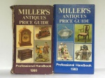 LIVROS - Lote de 2 livros ilustrados diversos sobre ARTE e Antiguidades - LIVRO - Miller's Antiques Price Guide Professional Handbook das edições de 1990 e 1983. Marcas do tempo, leves desgastes e possíveis manchas.