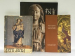 LIVROS - Lote de 3 livros ilustrados diversos sobre ARTE e Antiguidades - três livros relacionados à arte sacra e à história da Igreja e Convento de Santo Antônio do Rio de Janeiro. . Marcas do tempo, leves desgastes e possíveis manchas.