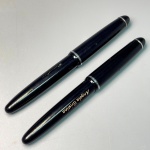 COLECIONISMO - Lote de 2 antigas canetas tinteiros preta. No estado.