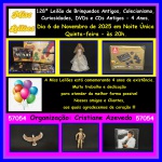 Bem vindos ao 128º Leilão de Brinquedos Antigos, Colecionismo, Curiosidades, DVDs e CDs Antigos - Estamos comemorando 4 Anos de existência. Leilão em noite Única - Dia 6 de Novembro de 2025 às 20h. Não perca a oportunidade de fazer bons negócios.