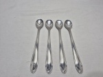 Jogo de 4 colheres longas, bailarinas em aço inox Tramontina. Medindo 18,5cm de comprimento.