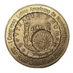 Medalha de Ouro do Brasil - 2003 - 106,4g ouro - (.900) - I Congresso Lat. Americano Sociedade Numis