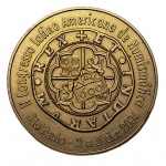 Medalha de Ouro do Brasil - 2004 - 102,67g ouro - (.900) - II Congresso Lat. Americano Sociedade Num