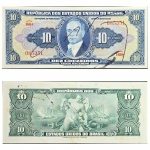 C018 Cédula Autografada 10 Cruzeiros Sob