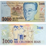 C238 Cédula 1.000 Cruzeiros Reais Fe/Sob