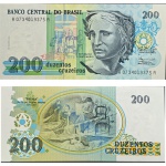 C215 Cédula 200 Cruzeiros Sob/Mbc