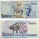 C220 Cédula 5.000 Cruzeiros Sob