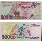C233 Cédula 500.000 Cruzeiros Sob