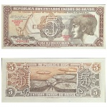 Cédula Índio 5 Cruzeiros, série 092