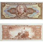 C087 Cédula 20 Cruzeiros Fe com leve mancha