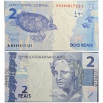 C333 Cédula 2 Reais BB Mantega e Tombini 2014. Real 2ª Família