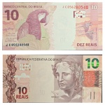 C350 Cédula 10 Reais JC Guedes e Campos Neto 2021. Real 2ª Família