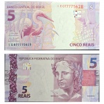 C345 Cédula 5 Reais IE Guedes e Campos Neto 2021. Real 2ª Família