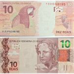 C348 Cédula 10 Reais FE Meirelles e Goldfajn 2017. Real 2ª Família