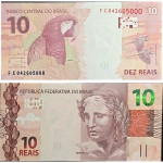 C348 Cédula 10 Reais FC Meirelles e Goldfajn 2017. Real 2ª Família