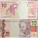 C350 Cédula 10 Reais JF Guedes e Campos Neto 2021. Real 2ª Família