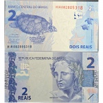 C339 Cédula 2 Reais HH Guedes e Campos Neto 2020. Real 2ª Família