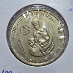 74 - Moeda FAO Suazilândia 1 Lilangeni 1976. Apenas 100.000 peças cunhadas