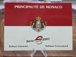 RARO Blister Mônaco série de 2001 completa, com 8 Moedas. Apenas 40.000 exemplares.