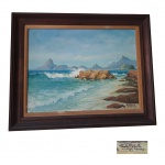 PAULO REBELLO, Óleo sobre Eucatex, acid, datado Niterói 25/11/83 RJ, assinado no verso com sua biografia, 60 x 46 e 79 x 64 cm.