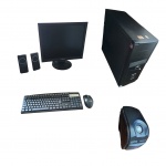 Torre de Computador Epcon, monitor Preview, 38 x 32 cm. teclado, mouse, alto falantes e estabilizador.