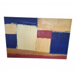 ADRIANA ORTIZ - Abstrato assinado no verso, acrílica com textura sobre tela - Niterói - RJ- sem título, 140 x 90 cm.