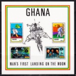 BLOCO: GANA -1970: (TEMÁTICA: AUSTRONAUTICA). MINT.