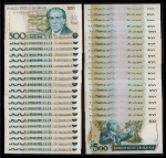 20 CÉDULAS DE 500 CRUZADOS 1987 V-191 FE ESTIMATIVA R$ 250,