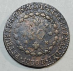 MOEDA DE COBRE 80 RÉIS 1830 R C-620 MBC ESTIMATIVA R$ 200,