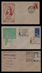 FDC: BRASIL – 1963/1965/1967 (TEMÁTICA: ASTRONAUTICA/PERSONALIDADE). 3 FDC PARTICULAR COM CARIMBO COMEMORATIVO E OU DE PRIMEIRO DIA DE CIRCULAÇÃO.
