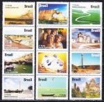 SELO: BRASIL (DESPERSONALIZADOS)  2011 (PIAUÍ)  FORMATO HORIZONTAL. RHM: C-3113/C-3124. SÉRIE COMPLETA. MINT.