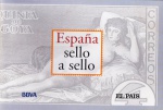 LITERATURA: ESPANHA  2003 ESPAÑA SELLO A SELLO (BBVA  EL PAIS). ENCARTE COM REPRODUÇÕES AUTOADESIVAS DE SELOS ESPANHOIS COM OS TEMAS: HISTÓRIA (18 PÁGINAS), PERSONALIDADES (12 PÁGINAS), LUGARES (18 PÁGINAS), ARTE (10 PÁGINAS) E ACONTECIMENTOS (8 PÁGINAS). COMPLETO.