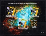 BLOCO: ILHA NORFOLK: 2001 (TEMÁTICA: ESPAÇO/SATELITES). MINT.