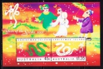 BLOCO: AUSTRALIA: 2001 (TEMÁTICA: NATAL/ HOROSCOPO/COBRA). MINT.