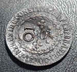 MOEDA DE COBRE 40 RÉIS C/ CARIMBO DE 10 1830 C B-715 MBC/SOB ESTIMATIVA CATALOGO BENTES R$ 500,