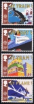 SELO: INGLATERRA: 1988 – (TEMÁTICA: TRANSPORTE E COMUNICAÇÃO). MINT. SÉRIE COMPLETA. 