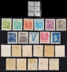 SELO  BRASIL  1942/1946. SÉRIE NETINHA. RHM: 386C/392C (FILIGRANA O  CASA + DO + BRASIL  HORIZONTAL). SÉRIE COMPLETA. NOVA. VL. CAT. 265.