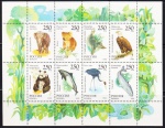 MINI-FOLHA: RUSSIA: 1993 (TEMÁTICA: FAUNA). MINT.