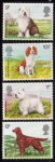 SELO: INGLATERRA: 1978 – TEMÁTICA: FAUNA/CAES. MINT. SÉRIE COMPLETA.